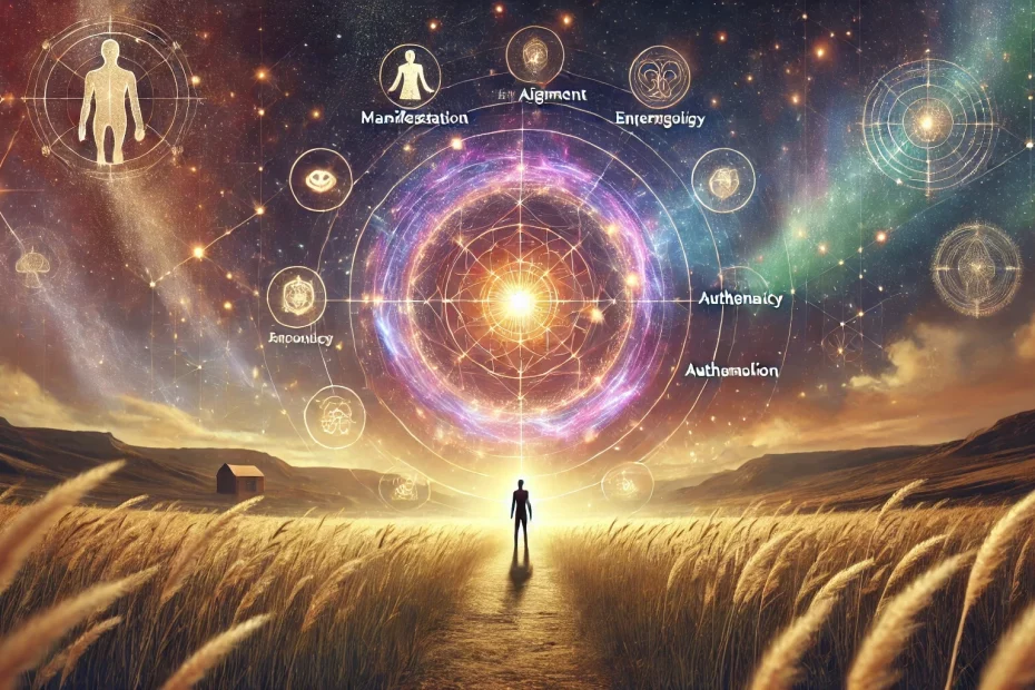 A cosmic-inspired digital image featuring a glowing energy field, representing manifestation, energetic alignment, and brand transformation. Designed for the Brand Alchemi blog by Renata Clarke, illustrating the power of aligning personal energy with business success