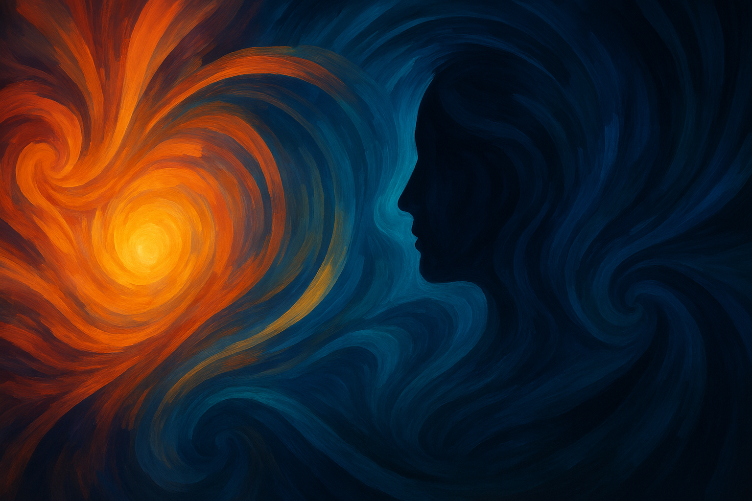 Abstract digital painting representing emotional depth and energetic branding, created for Renata Clarke’s Brand Alchemi blog on aligned visibility.