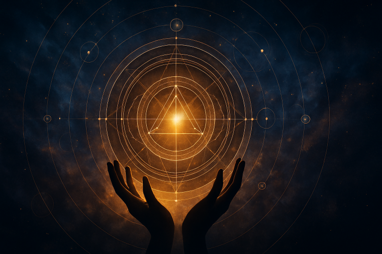Evocative digital artwork representing the Life’s Work sphere and soul purpose in business. Created for Brand Alchemi by Renata Clarke, blending mysticism, sacred geometry, and cosmic symbolism to mirror the transformational essence of purpose-led leadership.