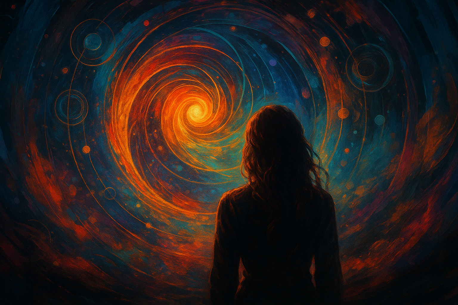 A bold and emotionally evocative digital painting depicting a radiant silhouette emerging from layered color and cosmic textures. Created for Renata Clarke of Brand Alchemi, this artwork symbolizes spiritual leadership, energetic branding, personal transformation, and the multidimensional role of a brand strategy consultant.