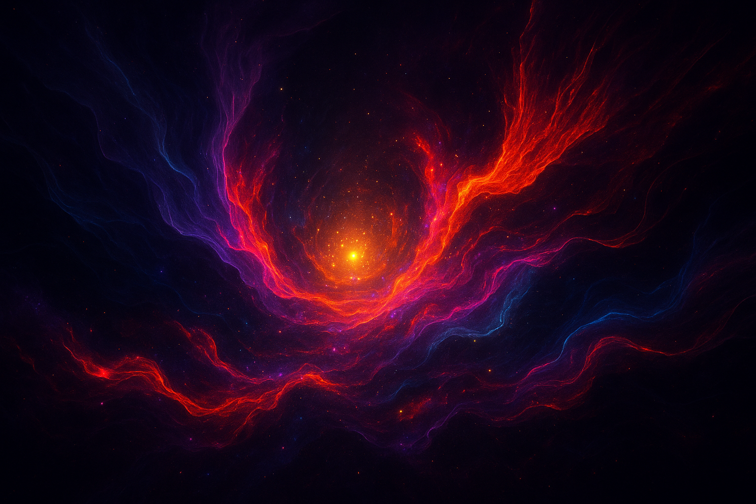 A vibrant digital artwork representing the fusion of soul and strategy in branding. The image features cosmic elements, energetic waves, and bold abstract forms, symbolizing transformation, emotional depth, and visibility. Created for Renata Clarke of Brand Alchemi to visually evoke themes of energetic alignment, subconscious reprogramming, and brand embodiment.